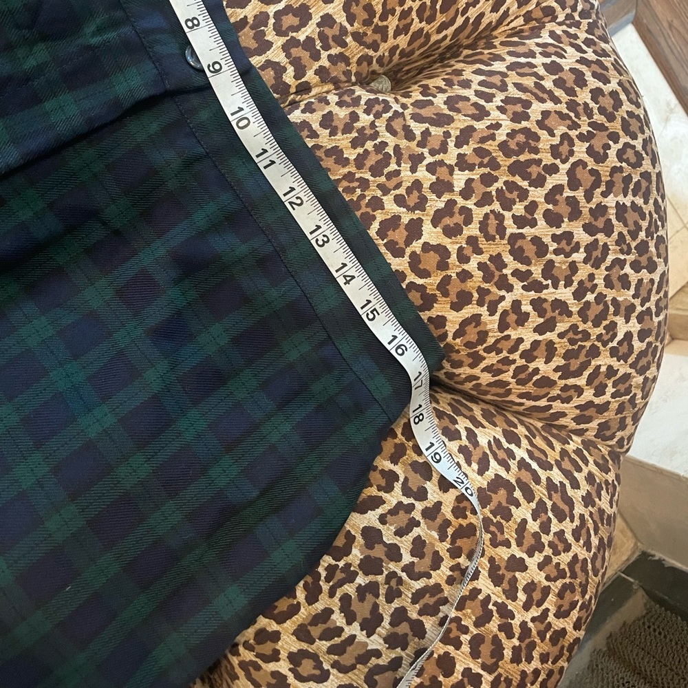 Nasty Gal Black and Green Plaid High-Waist Pants - Picture 4 of 5